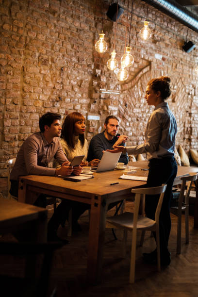 istock Young business people having a job interview with a candidate. 525035040