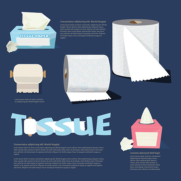 ilustrações de stock, clip art, desenhos animados e ícones de conjunto de tecido livro infográfico. logotipo. typographic-vector - tissue box flu virus kleenex