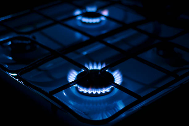 istock Blue flames of gas 525039195