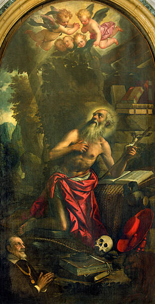 istock Padua - The saint Jerome painting in Duomo 525039221