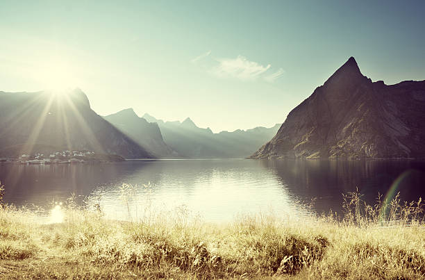istock sunset in Lofoten islands, Norway 525040994