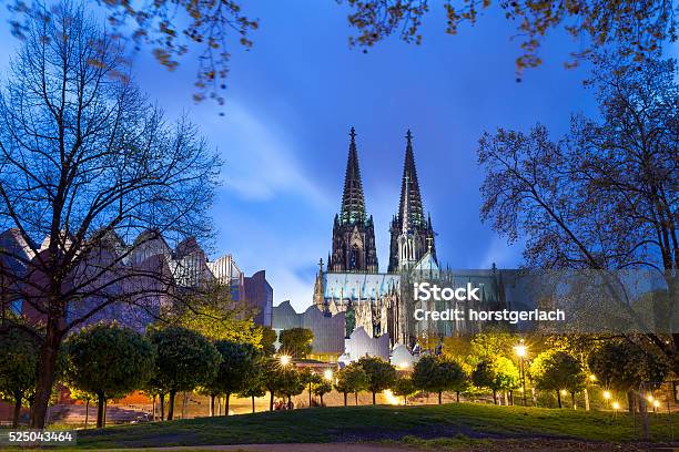 Cologne Cathedral At Night Germany Stock Photo - Download Image Now - Cologne Cathedral, Cologne, Night