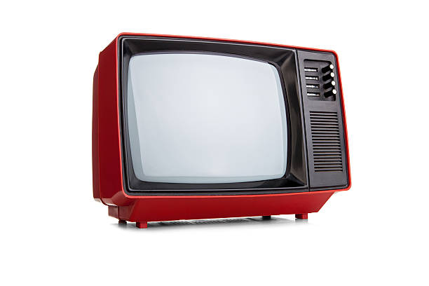 istock Red Stylish retro TV 525043825