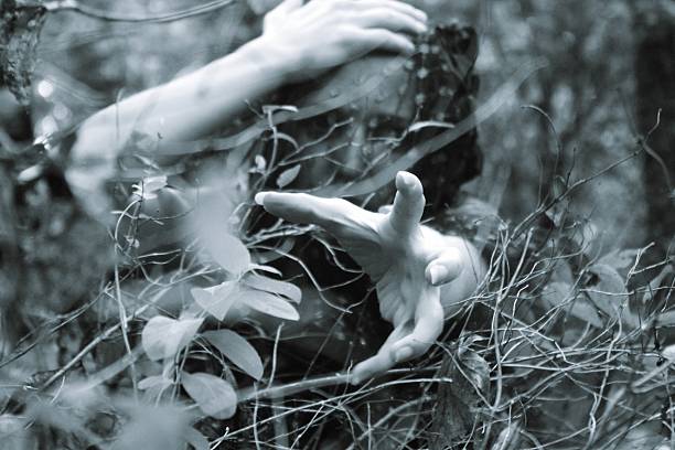 istock Scary Woman in the forest 525043955
