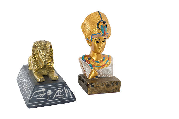 istock golden egypt pharaoh and golden sphinx 525057463