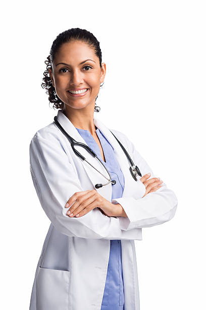 Smiling female doctor http://www.capturasv.com/work/istock/session233.jpg photography healthcare and medicine studio shot vertical stock pictures, royalty-free photos & images