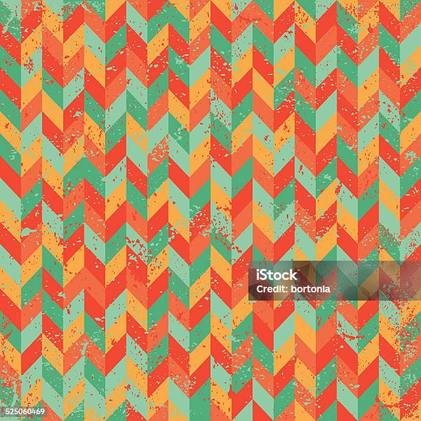Retro Screen Printed Geometric Pattern Stock Illustration - Download ...