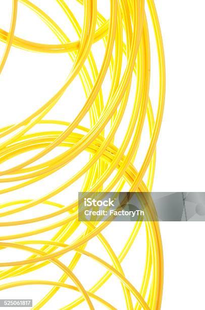 Yellow Network Patch Cord Stock Photo - Download Image Now - Backgrounds, Bundle, Cable