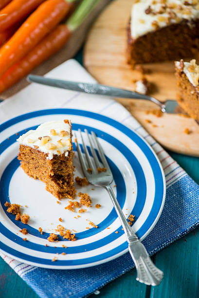 istock Slice of fresh carrot cake 525062461