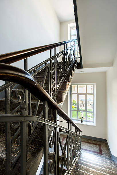 istock Classic staircase in a town house 525062505