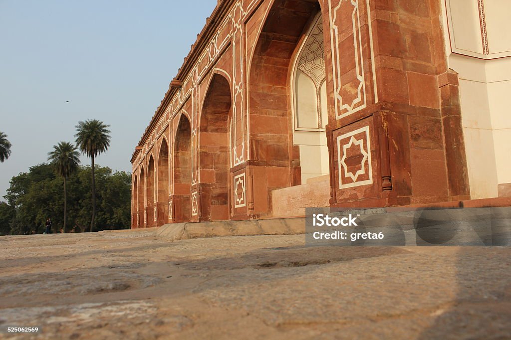 Humayun's tomb, Architectural detail Delhi, India: Humayun's tomb, Architectural detail. The place is the tomb of the Mughal Emperor Humayun. Arch - Architectural Feature Stock Photo