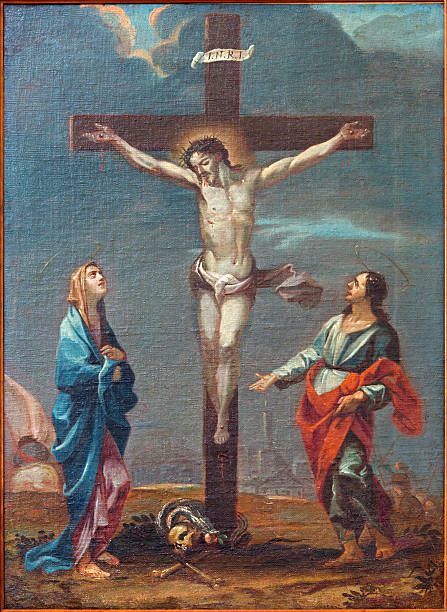 istock Padua - The paint of Crucifixion scene in Duomo. 525062689