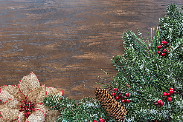 istock Wood background with seasonal Christmas theme 525062731