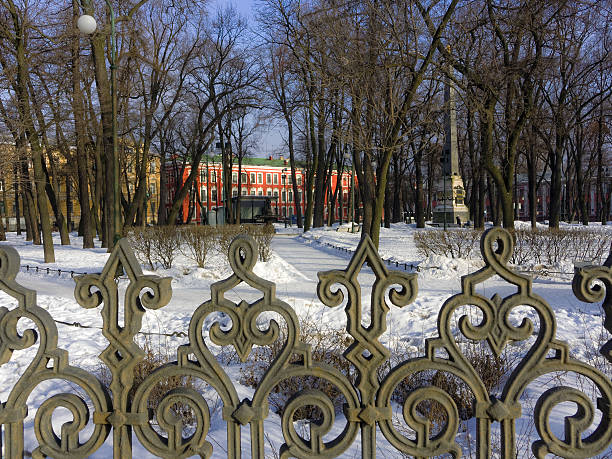 istock Rumyantsev garden fence 525071229