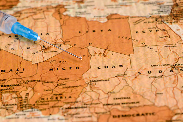 istock syringe on a map of africa 525073815