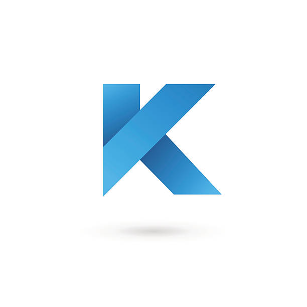 buchstabe k-logo icon design-vorlage elemente - letter k stock-grafiken, -clipart, -cartoons und -symbole