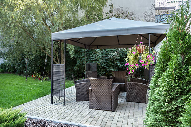 istock Gazebo in the garden 525074409