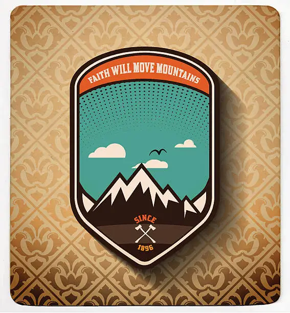 Vector illustration of vector. Adventure badge design.All items in layers