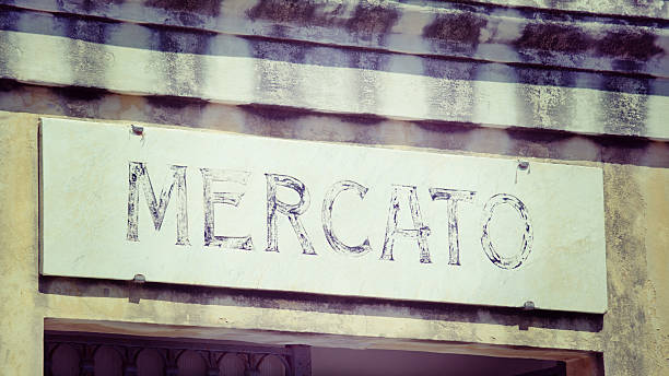 istock mercato writing in vintage tone 525077773