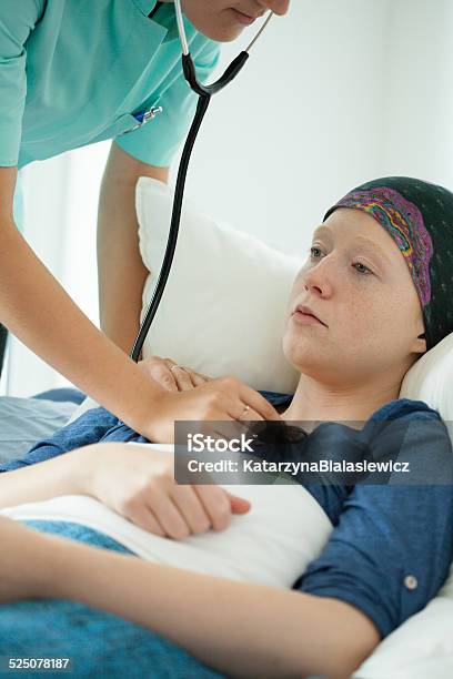 Teenage Girl Suffering From Leukemia Stock Photo - Download Image Now - Cancer - Illness, Doctor, Healthcare And Medicine
