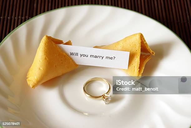 Fortune Cookie Proposal Stock Photo - Download Image Now - Asking, Breaking, Bright