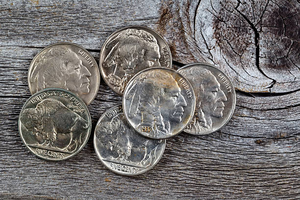 istock Indian Head Coins on Wood 525078939