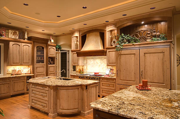istock Large Kitchen in Luxury Home with Island 525103469