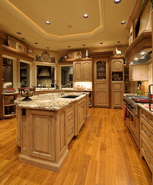 istock Large Kitchen in Luxury Home with Island 525103635