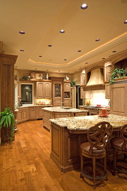 istock Large Kitchen in Luxury Home with Island 525103653