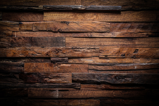 Design Of Dark Wood Background Stock Photo - Download Image Now - Wood -  Material, Backgrounds, Rustic - iStock