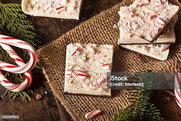 Homemade Holiday Peppermint Bark Stock Photo - Download Image Now - Baking, Broken, Cacao Fruit