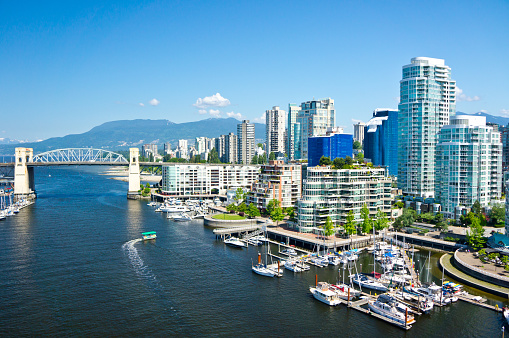 Hermosa vista de la ciudad de Vancouver, Columbia Británica, Canadá. photo