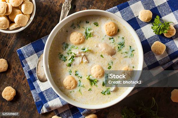 Homemade Oyster Stew With Parsley Stock Photo - Download Image Now - Butter, Oyster Stew, Appetizer