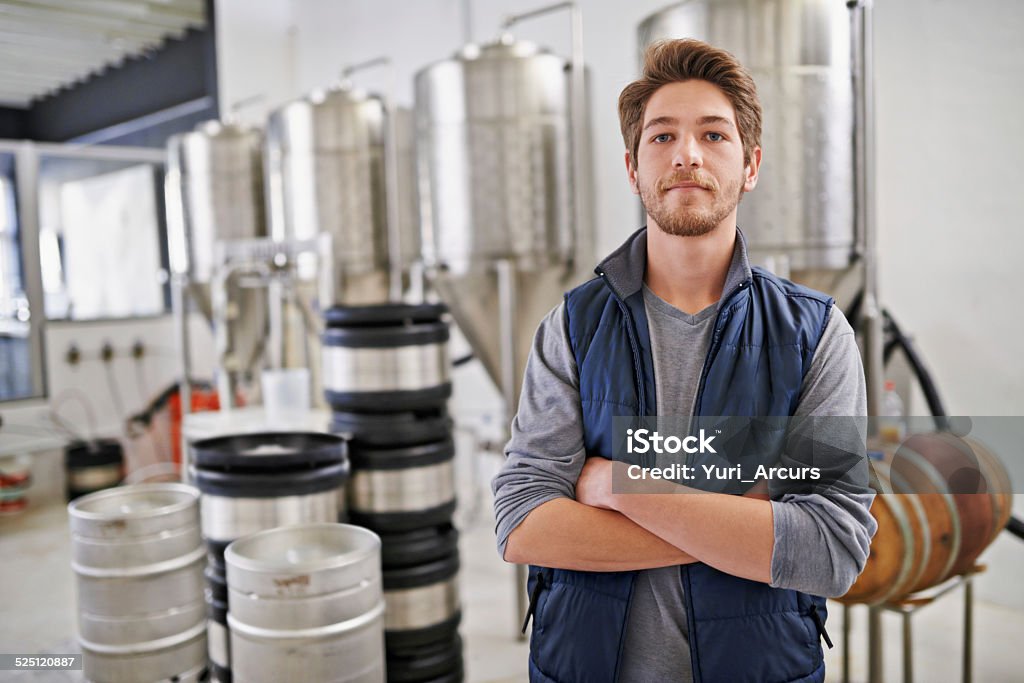 I take my brewing seriously Shot of a man working in a microbreweryhttp://195.154.178.81/DATA/i_collage/pi/shoots/784464.jpg Beer - Alcohol Stock Photo