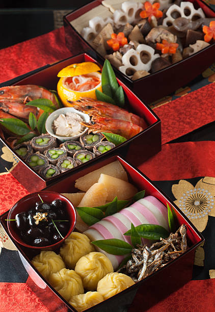 Japanese new year food, Osechi food stock photo