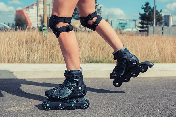 istock Woman rollerblading on sunny day 525121041