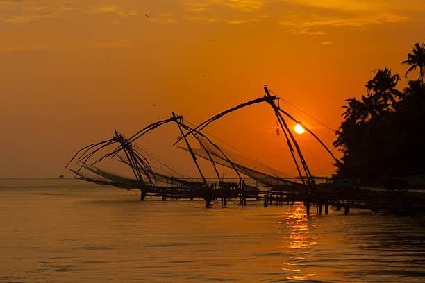istock Chinese Fishing Nets at Sunset 525123471