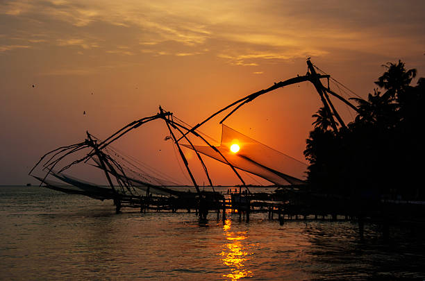 istock Chinese Fishing Nets at Sunset 525123537