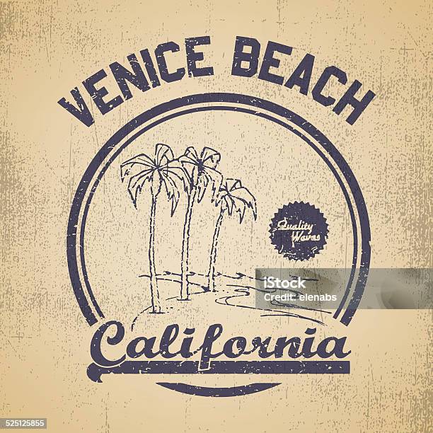 Venice Beach Logo Stock Illustration - Download Image Now - Old-fashioned, Retro Style, Sea