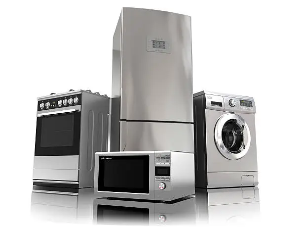 Photo of Home appliances. Set of household kitchen technics