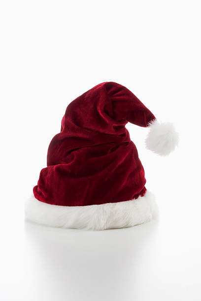 istock Santa Claus hat on white background 525126881