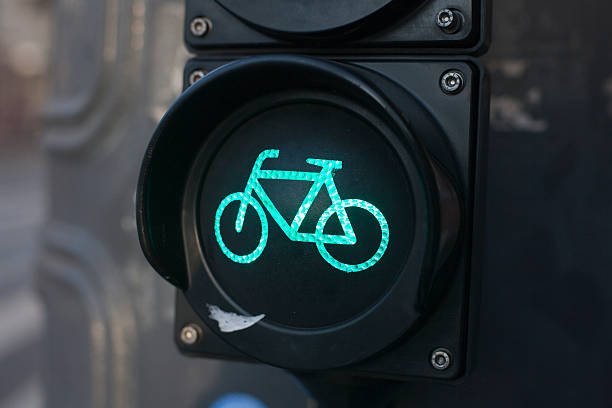 istock Traffic sign for cyclists 525137333