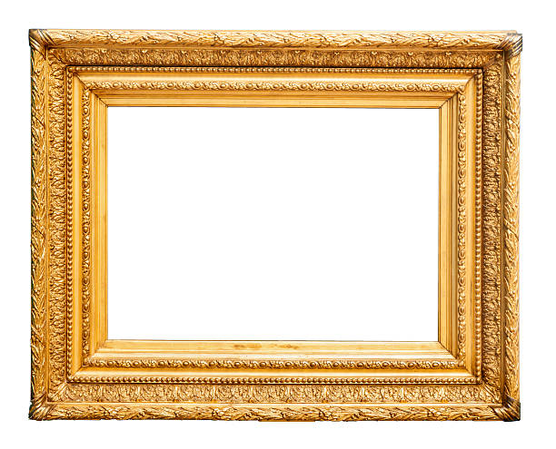 istock Magnificent golden picture frame 525139707