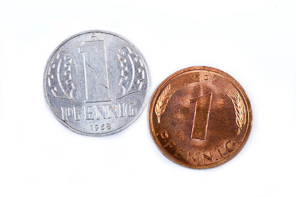 istock former east and west germany money, pfennig, 525143757