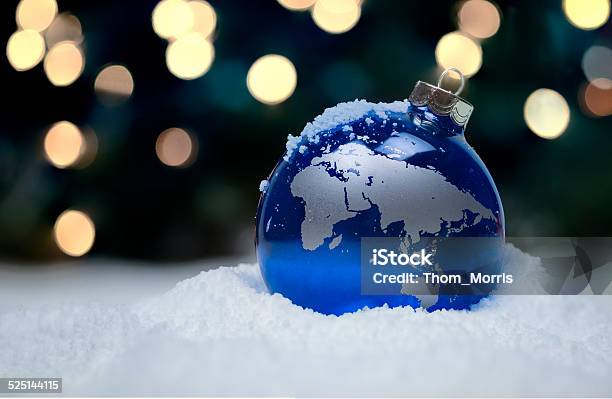 Christmas Ornament Stock Photo - Download Image Now - Globe - Navigational Equipment, Christmas, World Map