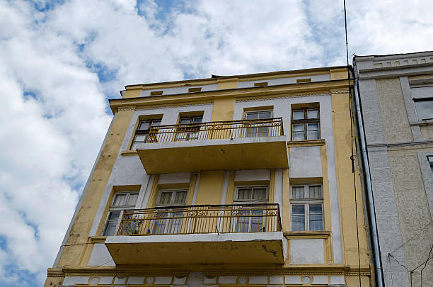 istock Fragment of old house with interesting facade. 525151631