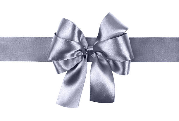 istock grey blue bow photo made from silk 525151671