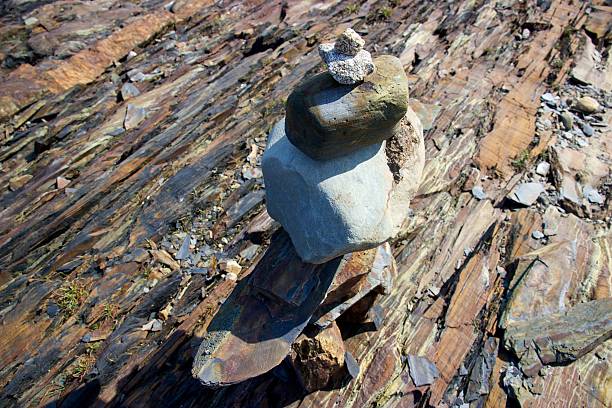 istock Inukshuk on rocky Nova Scotia, Canada coastline 525152147