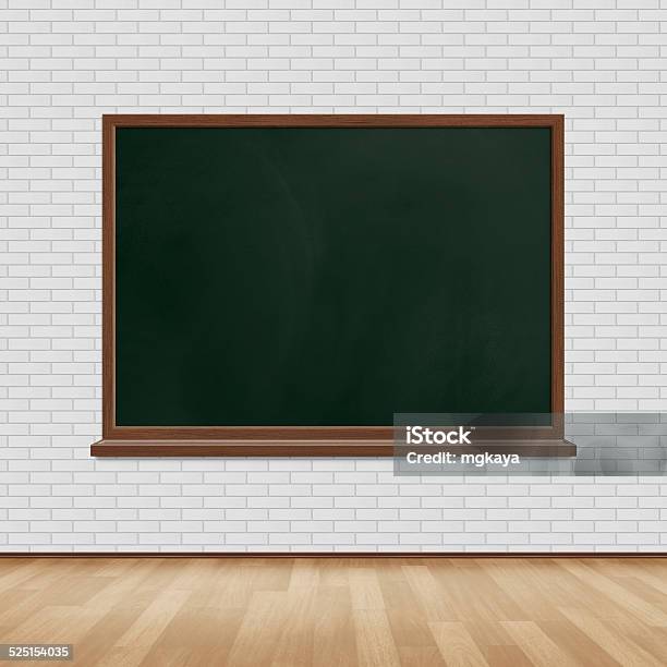 Blank Blackboard Stock Photo - Download Image Now - Backgrounds, Blank, Brick