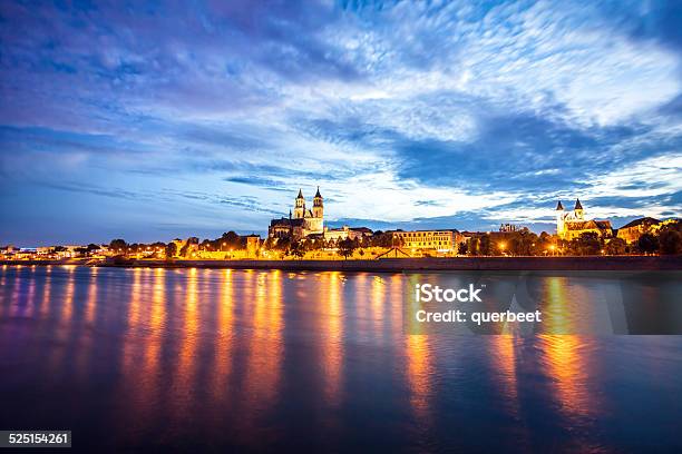Magdeburg By Night Stock Photo - Download Image Now - Magdeburg, Elbe River, Night